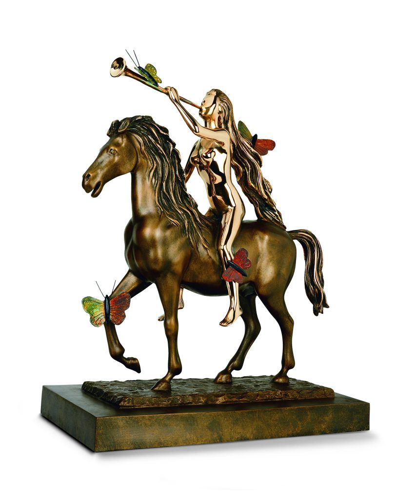 Salvador Dali sculpture "lady godiva with butterflies"
