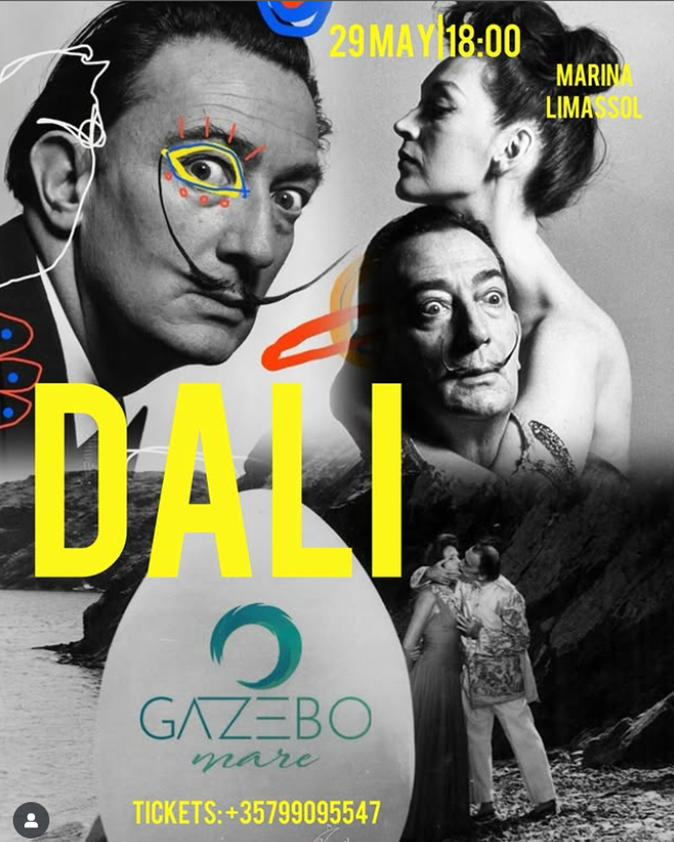 brochure of the show "Dali" at Gazebo Mare in Limassol, Cyprus