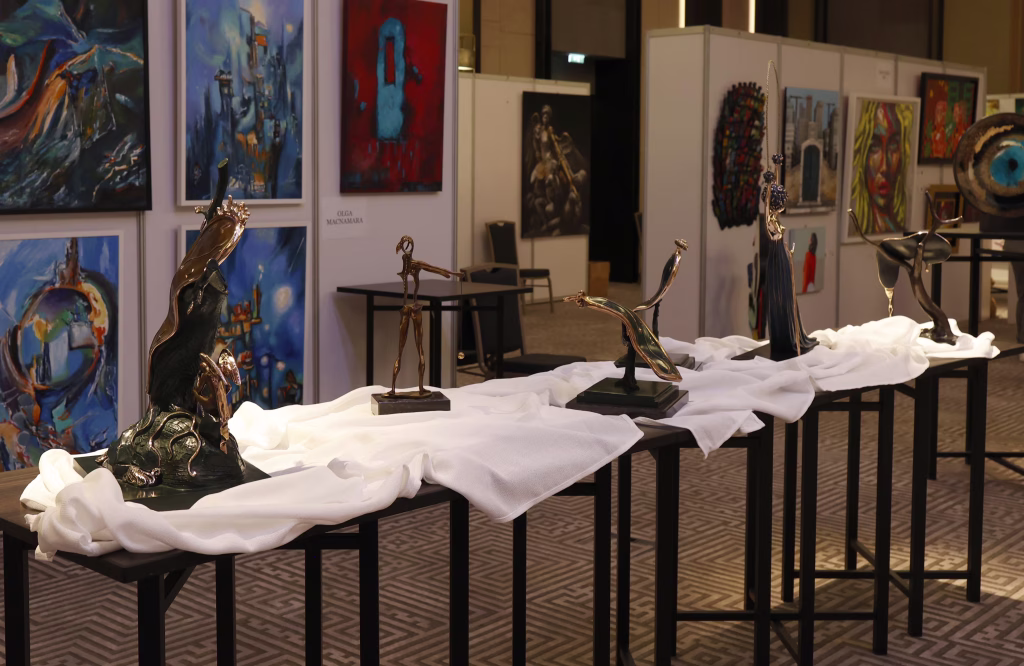 The collection of autentic Salvador Dali limited edition sculptures at the Art.CY exhibition.